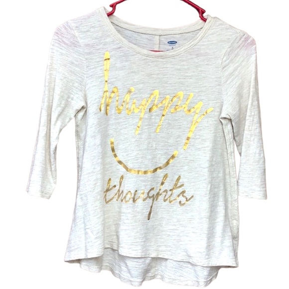 SzM 8 Old Navy 3/4 Sleeve Happy Thoughts Top - Picture 2 of 6